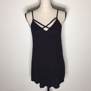 Bozzolo Black Caged Tank Top Size Medium